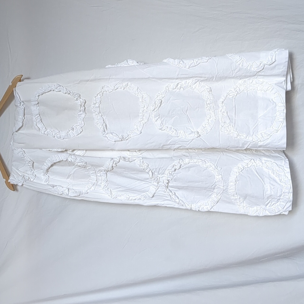 Pottery Barn curtain teen boho ruffled circles Drape